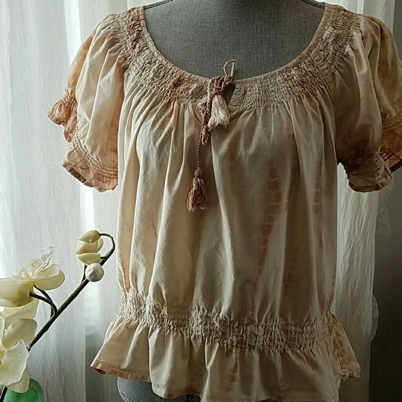 Boho Short Sleeved Tie Dye Top - Picture 3 of 6